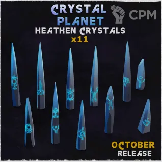 Описание картинки Heathen Crystals - Crystal Planet от Studio Cockatoo по цене 200руб | Свободный Рынок Миниатюр - СРМ