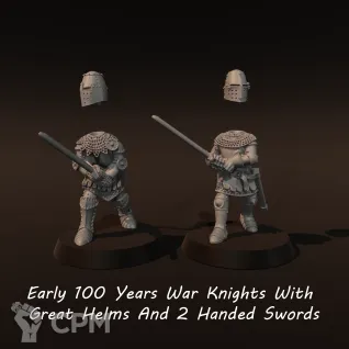 Описание картинки 100-years war foot knights (great helmet, 2handed sword) от Recruiter по цене 350руб | Свободный Рынок Миниатюр - СРМ