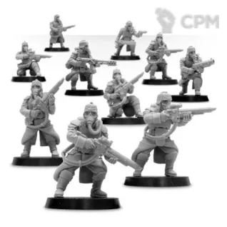 Описание картинки Death Korps Grenadier Squad от Alexandrian workshop по цене 1 400руб | Свободный Рынок Миниатюр - СРМ