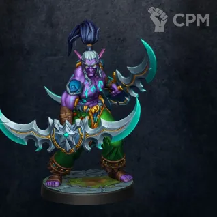 Описание картинки Миниатюра Индиана (ночной эльф) Warcraft от Living Nigh по цене 380руб | Свободный Рынок Миниатюр - СРМ