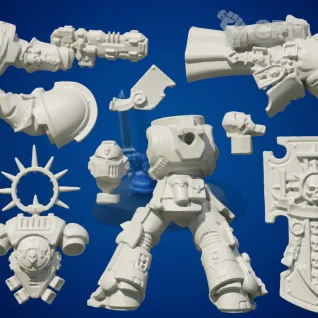 Описание картинки Lieutenant with Storm Shield от PlasticShop по цене 150руб | Свободный Рынок Миниатюр - СРМ