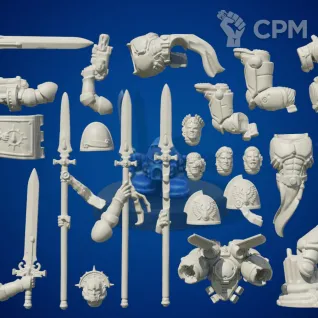 Описание картинки Sanguinary Guard 3шт от PlasticShop по цене 400руб | Свободный Рынок Миниатюр - СРМ