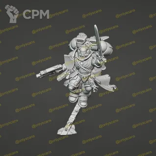 Описание картинки Captain with Jump Pack от PlasticShop по цене 200руб | Свободный Рынок Миниатюр - СРМ