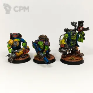 Описание картинки Отряд Ork Kommandoz для Kill Team (12 моделей, полный ростер) от Paint It Black по цене 6 500руб | Свободный Рынок Миниатюр - СРМ