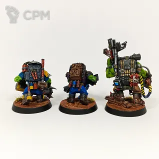Описание картинки Отряд Ork Kommandoz для Kill Team (12 моделей, полный ростер) от Paint It Black по цене 6 500руб | Свободный Рынок Миниатюр - СРМ