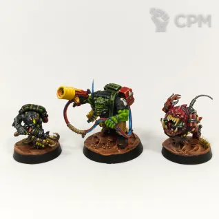 Описание картинки Отряд Ork Kommandoz для Kill Team (12 моделей, полный ростер) от Paint It Black по цене 6 500руб | Свободный Рынок Миниатюр - СРМ