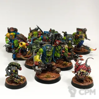 Описание картинки Отряд Ork Kommandoz для Kill Team (12 моделей, полный ростер) от Paint It Black по цене 6 500руб | Свободный Рынок Миниатюр - СРМ