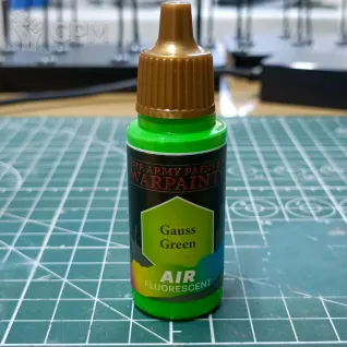 Описание картинки The Army Painter Gauss Green air fluorescent от Mr.Green по цене 350руб | Свободный Рынок Миниатюр - СРМ