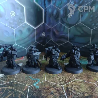 Описание картинки Deathwatch veterans от GUNBURGER по цене 1 200руб | Свободный Рынок Миниатюр - СРМ