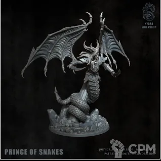 Описание картинки Prince of snakes (Slaanesh Daemon Prince) от Бруталити по цене 1 500руб | Свободный Рынок Миниатюр - СРМ