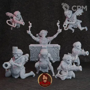 Описание картинки Iron Sultanate - Homunculus Set от Manufactorum76 по цене 700руб | Свободный Рынок Миниатюр - СРМ