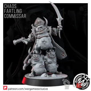 Описание картинки CHAOS FARTLING COMMISSAR от Brutality по цене 300руб | Свободный Рынок Миниатюр - СРМ