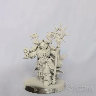 Описание картинки Chaos Space Marine Sorcerer 2022 оригинал в грунте от artifactorum по цене 2 690руб | Свободный Рынок Миниатюр - СРМ