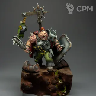 Описание картинки Ogrkin Gauptman of Crimson Legion от dpin по цене 7 000руб | Свободный Рынок Миниатюр - СРМ