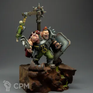 Описание картинки Ogrkin Gauptman of Crimson Legion от dpin по цене 7 000руб | Свободный Рынок Миниатюр - СРМ