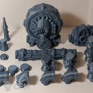 Описание картинки Mechanicus reactor with pipes от 3d_Bear по цене 1 600руб | Свободный Рынок Миниатюр - СРМ