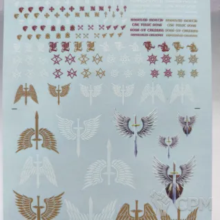 Описание картинки Dark Angels Legion Transfer sheet Декали Тёмных ангелов от Fle94 по цене 1 500руб | Свободный Рынок Миниатюр - СРМ
