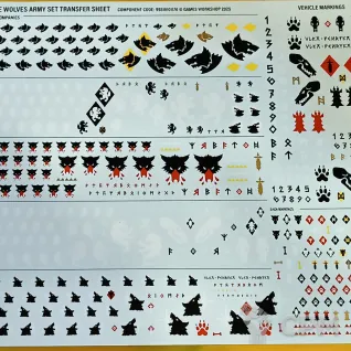 Описание картинки Space wolves army transfer sheet от +Tamplier+ по цене 1 000руб | Свободный Рынок Миниатюр - СРМ