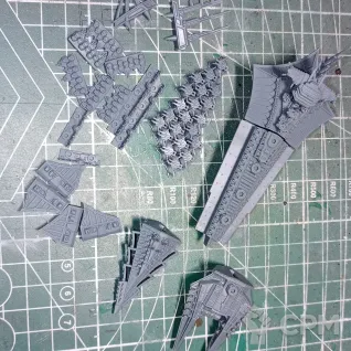 Описание картинки Линкор хаоса БФГ от  по цене 1 200руб | Свободный Рынок Миниатюр - СРМ