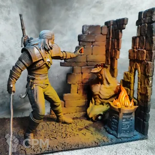 Описание картинки Геральт. The Witcher от Narmon1987 по цене 10 000руб | Свободный Рынок Миниатюр - СРМ