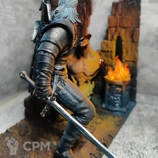 Описание картинки Геральт. The Witcher от Narmon1987 по цене 10 000руб | Свободный Рынок Миниатюр - СРМ