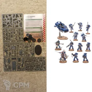 Описание картинки Половина Space Marines из стартера 11ой редакции от Кооператив Миниатюр по цене 9 500руб | Свободный Рынок Миниатюр - СРМ