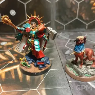 Описание картинки Lord Imperatant with Gryph hound от Rembomak по цене 4 000руб | Свободный Рынок Миниатюр - СРМ