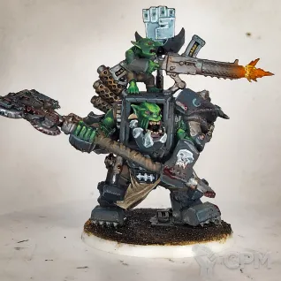 Описание картинки Warboss in  megaarmour от BARABAS по цене 5 000руб | Свободный Рынок Миниатюр - СРМ