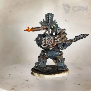 Описание картинки Warboss in  megaarmour от BARABAS по цене 5 000руб | Свободный Рынок Миниатюр - СРМ
