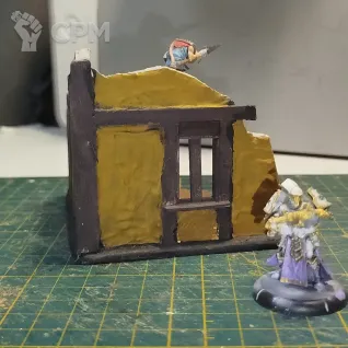 Описание картинки Угол разрушенного дома от EpicFailTabletop по цене 350руб | Свободный Рынок Миниатюр - СРМ