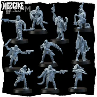 Описание картинки Cultists of the dredge от PocketSized Prints по цене 1 300руб | Свободный Рынок Миниатюр - СРМ