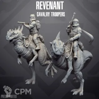 Описание картинки Clone Cavalry Trooper от PocketSized Prints по цене 900руб | Свободный Рынок Миниатюр - СРМ