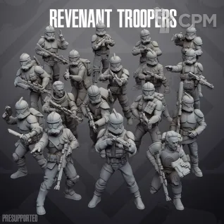 Описание картинки Revenant Clone Troopers от PocketSized Prints по цене 2 500руб | Свободный Рынок Миниатюр - СРМ