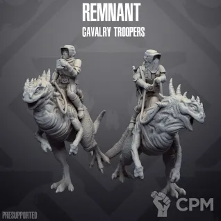 Описание картинки Remnant Cavalry Troopers от PocketSized Prints по цене 900руб | Свободный Рынок Миниатюр - СРМ