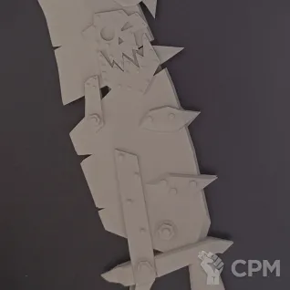 Описание картинки Кастомная линейка Орочье рубило для Kill Team 8 дюймов. от Тëмная кузница/Dark  по цене 700руб | Свободный Рынок Миниатюр - СРМ