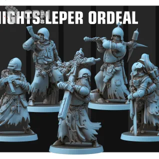Описание картинки Knights of the Leper от PocketSized Prints по цене 800руб | Свободный Рынок Миниатюр - СРМ
