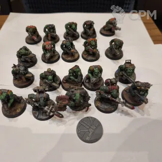 Описание картинки Ork Boyz (old, but shooty) от WB ZLo по цене 5 500руб | Свободный Рынок Миниатюр - СРМ