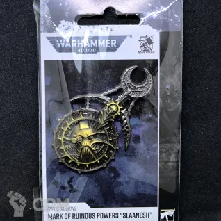 Описание картинки Mark of ruinous powers "Slaanesh" Брошь эмблема марки "Слаанеш" от Fle94 по цене 1 900руб | Свободный Рынок Миниатюр - СРМ