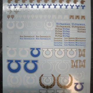 Описание картинки Ultramarines Legion Transfer sheet Декали Ультрамарин от Fle94 по цене 1 500руб | Свободный Рынок Миниатюр - СРМ