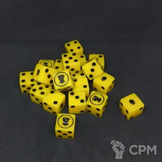 Описание картинки Imperial Fists dice Кубы Имперских кулаков от Fle94 по цене 2 800руб | Свободный Рынок Миниатюр - СРМ
