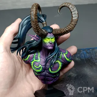 Описание картинки Illidan, Иллидан Ярость Бури (Warcraft) от Lucky Pants по цене 3 500руб | Свободный Рынок Миниатюр - СРМ