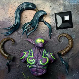 Описание картинки Illidan, Иллидан Ярость Бури (Warcraft) от Lucky Pants по цене 3 500руб | Свободный Рынок Миниатюр - СРМ