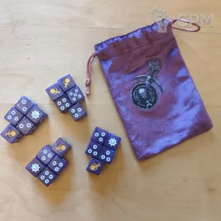 Описание картинки Slaanesh Dice Set / Кубы Слаанеш + мешочек от IwantPizza по цене 3 000руб | Свободный Рынок Миниатюр - СРМ