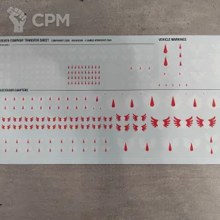 Описание картинки Death Company Transfer Sheet от Люгер Фаланга по цене 500руб | Свободный Рынок Миниатюр - СРМ