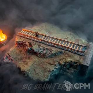 Описание картинки Секции железной дороги ✠ TRENCH CRUSADE от Big Brain Terrain по цене 4 150руб | Свободный Рынок Миниатюр - СРМ