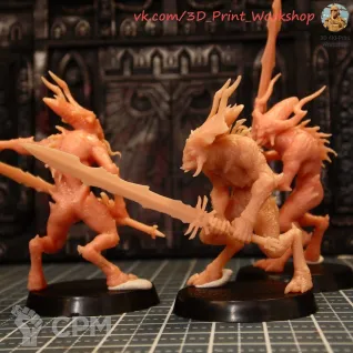 Описание картинки Daemons of Khorne Bloodletter / Кровопускатель от 3Д печать миниатюр по цене 219руб | Свободный Рынок Миниатюр - СРМ
