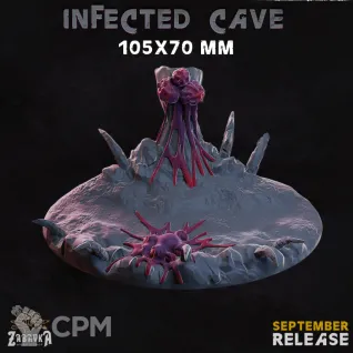 Описание картинки Infected Сave Base 105x70мм от 3Д-Печка по цене 250руб | Свободный Рынок Миниатюр - СРМ