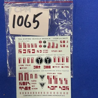 Описание картинки Tau Empire vehicle decals - viorla sept transfer sheet #1065-17 от WakoLab (Origs) по цене 430руб | Свободный Рынок Миниатюр - СРМ