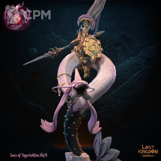 Описание картинки Slaanesh Champion on Chaos Beast от Daniilfedyakov по цене 1 350руб | Свободный Рынок Миниатюр - СРМ