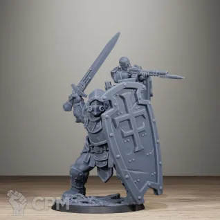 Описание картинки RoyalGuard Shield Bearer от Manufactorum76 по цене 625руб | Свободный Рынок Миниатюр - СРМ